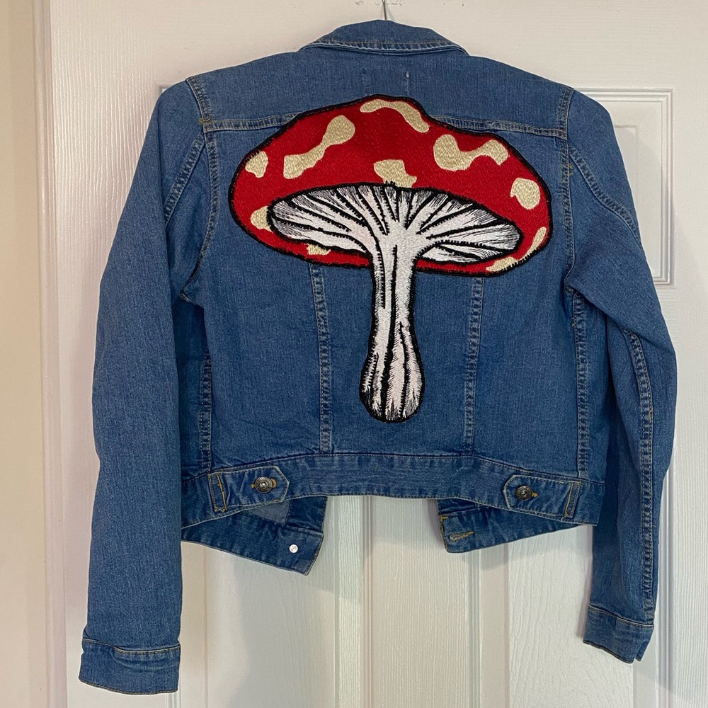 Hand-Beaded and Hand-Embroidered Denim Jacket